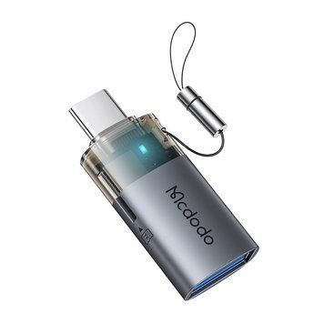 Адаптер Mcdodo OT-7600 2-в-1 USB-A to USB-C + Card Reader Чорний OT-7600 фото