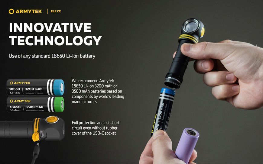 Ліхтар Armytek ELF C2 Type-C White (F05103C) F05103C фото
