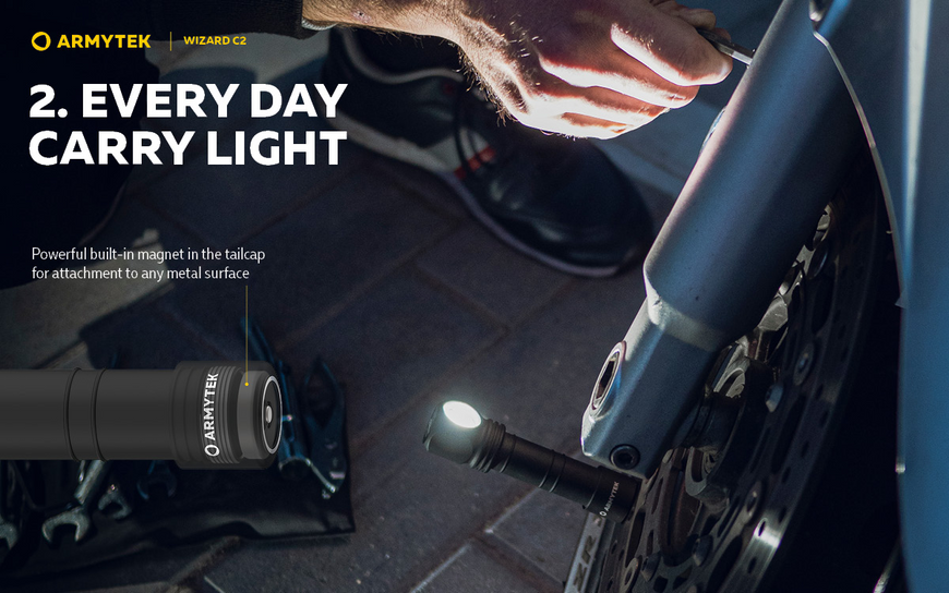 Ліхтар Armytek Wizard C2 Magnet USB Warm (F08901W) F08901W фото