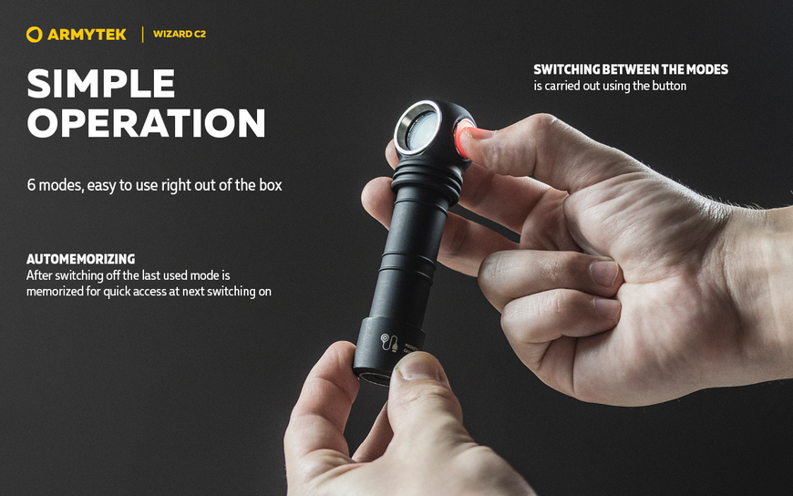 Ліхтар Armytek Wizard C2 Magnet USB Warm (F08901W) F08901W фото