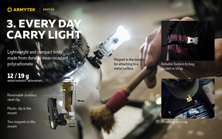Ліхтар Armytek Zippy Extended Set (F06101GR), зелений F06101GR фото
