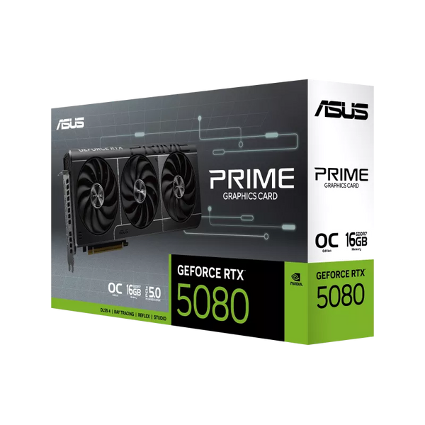 Відеокарта ASUS GeForce RTX 5080 Prime OC 16GB GDDR7 (PRIME-RTX5080-O16G) PRIME-RTX5080-O16G фото