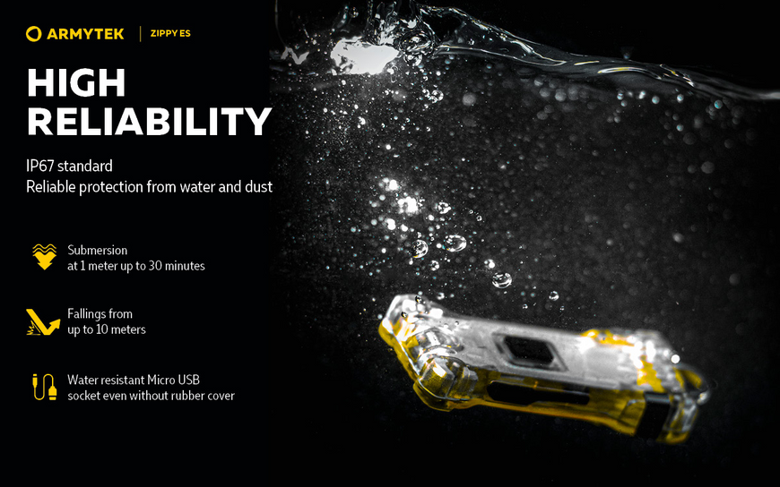 Ліхтар Armytek Zippy WR Extended Set (F09101G) сірий F09101G фото