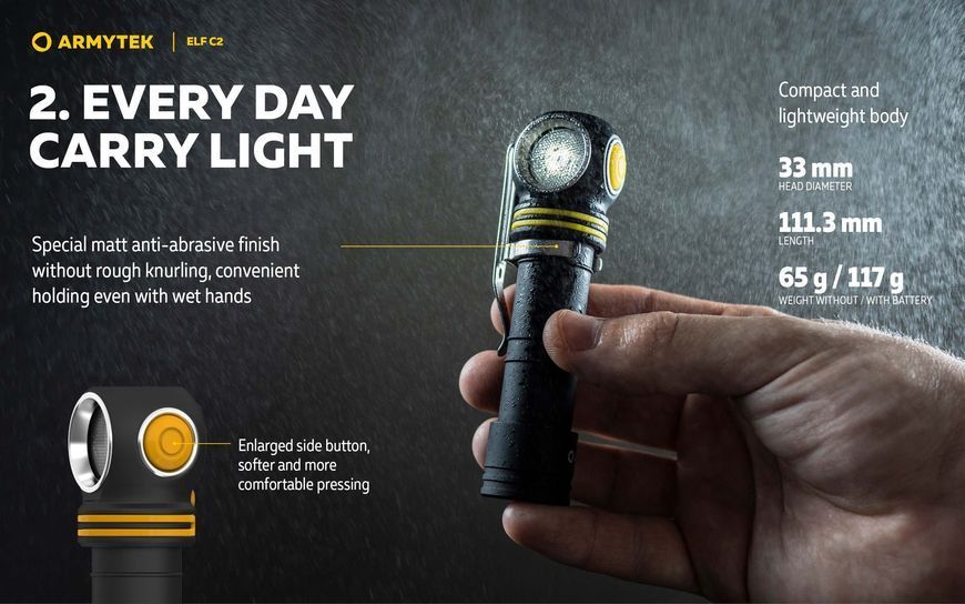 Ліхтар Armytek ELF C2 Type-C Warm (F05103W) F05103W фото