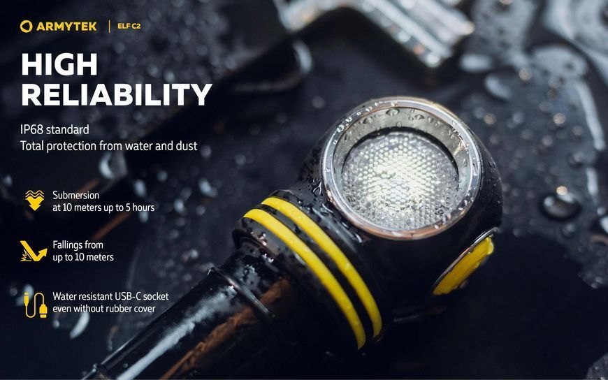 Ліхтар Armytek ELF C2 Type-C Warm (F05103W) F05103W фото