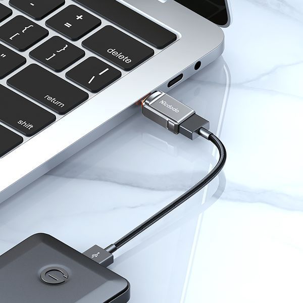 Адаптер Mcdodo OT-8730 OTG USB 3.0 to USB-C Темно-сірий OT-8730 фото