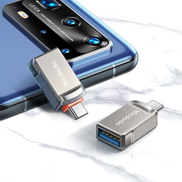 Адаптер Mcdodo OT-8730 OTG USB 3.0 to USB-C Темно-сірий OT-8730 фото