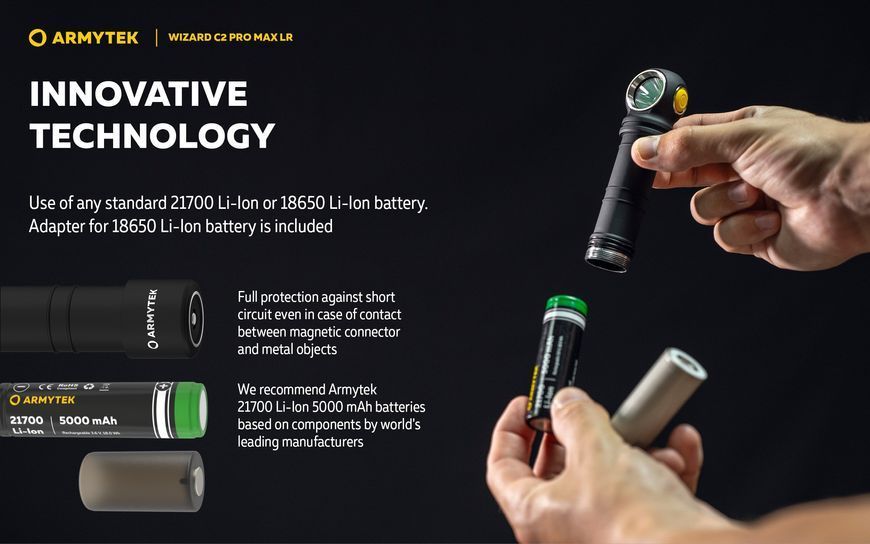 Ліхтар Armytek Wizard C2 Pro Max LR 3870 lm Magnet USB White (F06702C) F06702C фото