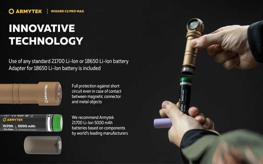 Ліхтар Armytek Wizard C2 Pro Max Magnet USB White (F06701C) F06701C фото