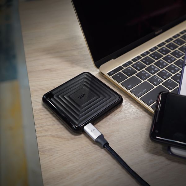 Зовнішній SSD Silicon Power PC60 256GB USB 3.2 Gen 2 Type-C (SP256GBPSDPC60CK) Чорний SP256GBPSDPC60CK фото