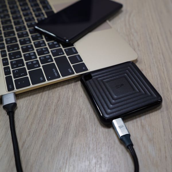 Зовнішній SSD Silicon Power PC60 256GB USB 3.2 Gen 2 Type-C (SP256GBPSDPC60CK) Чорний SP256GBPSDPC60CK фото