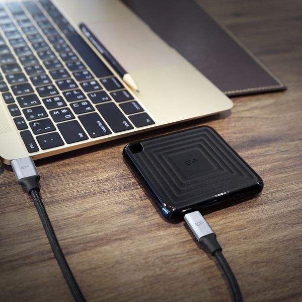 Зовнішній SSD Silicon Power PC60 256GB USB 3.2 Gen 2 Type-C (SP256GBPSDPC60CK) Чорний SP256GBPSDPC60CK фото
