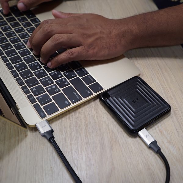 Зовнішній SSD Silicon Power PC60 256GB USB 3.2 Gen 2 Type-C (SP256GBPSDPC60CK) Чорний SP256GBPSDPC60CK фото