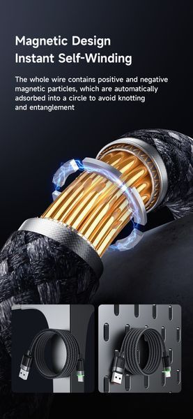 Кабель Mcdodo CA-5650 USB to USB-C Magnetic 6А 1.2м Чорний CA-5650 фото