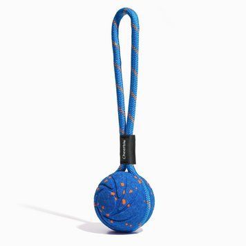 Інтерактивний м'яч для собак Cheerble Wicked Ball Air Rope з мотузкою (CWQ03), синій CWQ03B фото