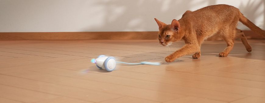 Інтерактивна іграшка-мишка для котів Cheerble Wicked Mouse (CWJ03), синя CWJ03B фото