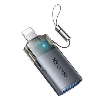 Адаптер Mcdodo OT-7850 2-в-1 USB-A to Lightning + Card Reader Чорний OT-7850 фото