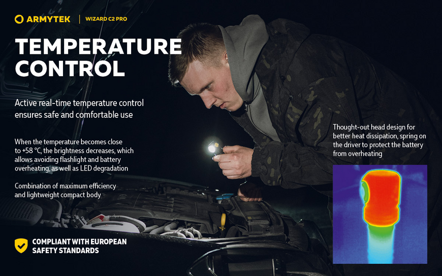Ліхтар Armytek Wizard C2 Pro Magnet USB Warm (F08701W) F08701W фото